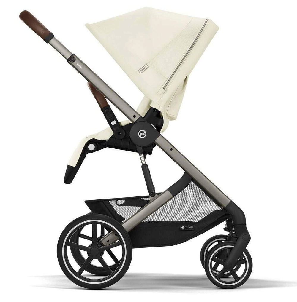 Коляска Cybex Balios S Lux TPE complete Cloud G Almond Beige Plus 3 в 1 Seashell Beige с дождевиками