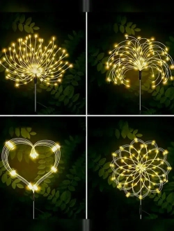 Светильник садовый на солнечной батарее уличный 2 шт., высота 100 см.