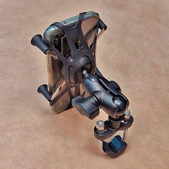 Алюминиевое крепление смартфона X-CLIP на руль велосипеда, мотоцикла, квадроцикла, снегохода