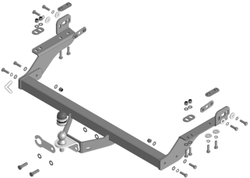 Фаркоп для Jac T9 2024- (без электрики) Motodor.98304-FE