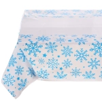 Скатерть «Падал снег « 108*180 см, пвх, Голубой