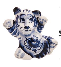ГЛ- 785 Магнит «Тигренок» (Гжельский фарфор)
