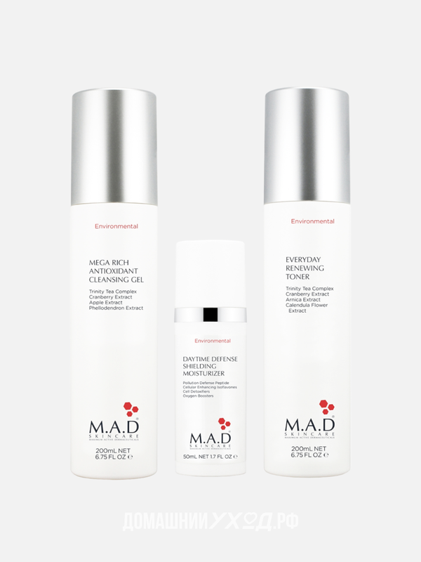 Набор для антиоксидантного ухода за кожей, склонной к сухости Detox Bundle, M.A.D. Skincare