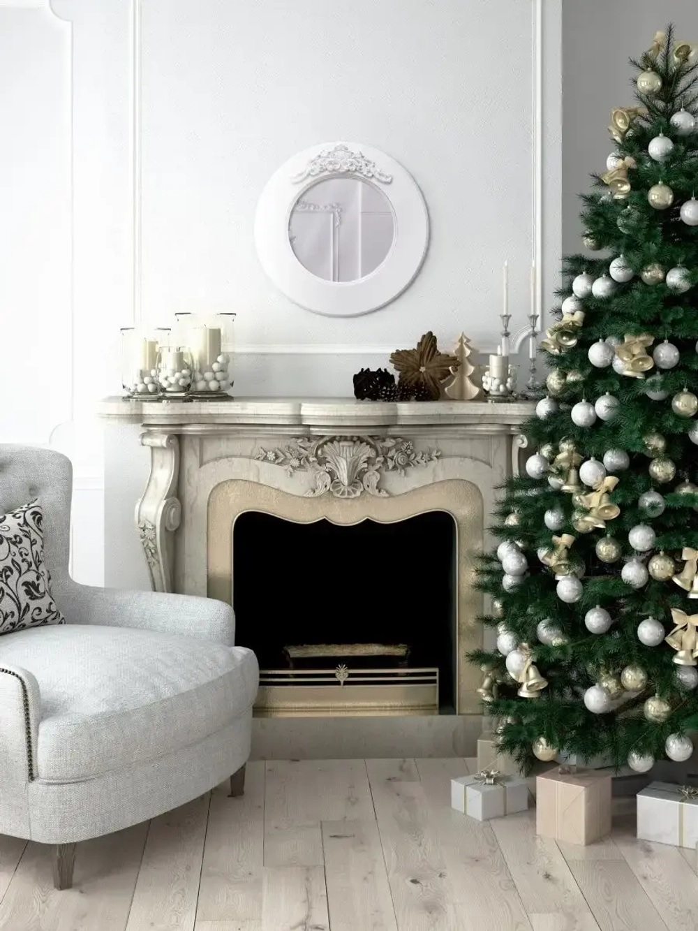 Зеркало настенное 48 см