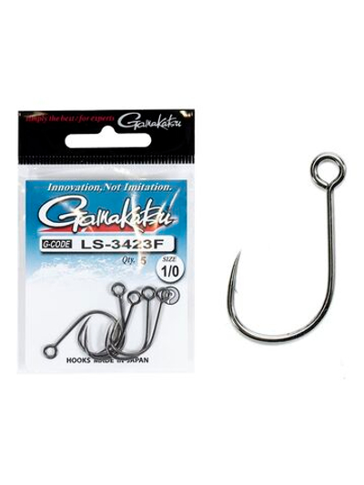 Крючки Gamakatsu LS-3423F NEW LABEL HOOKS размер 1/0 (упк.5шт.)