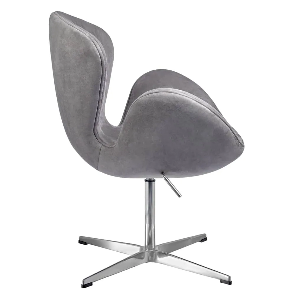 Кресло Bradex Home SWAN STYLE CHAIR серый, искусственная замша