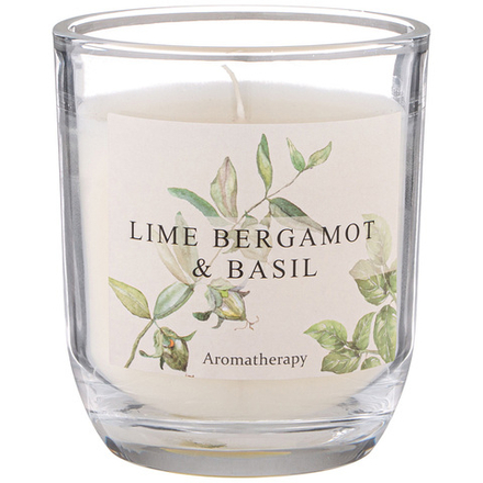 СВЕЧА АРОМАТИЗИРОВАННАЯ В СТАКАНЕ "LIME BERGAMOT & BASIL" 7,5*8,5 СМ