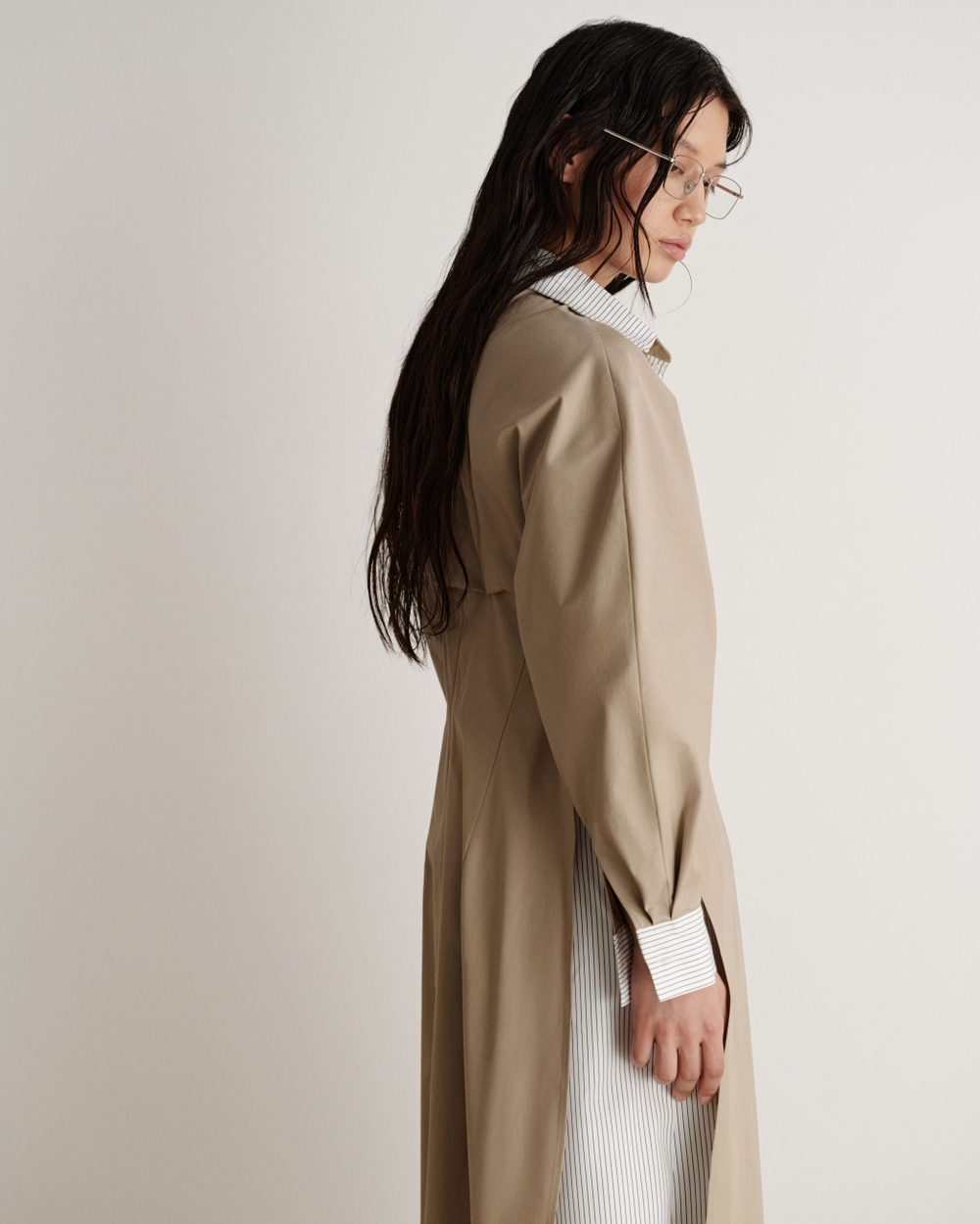 Многослойное платье-рубашка