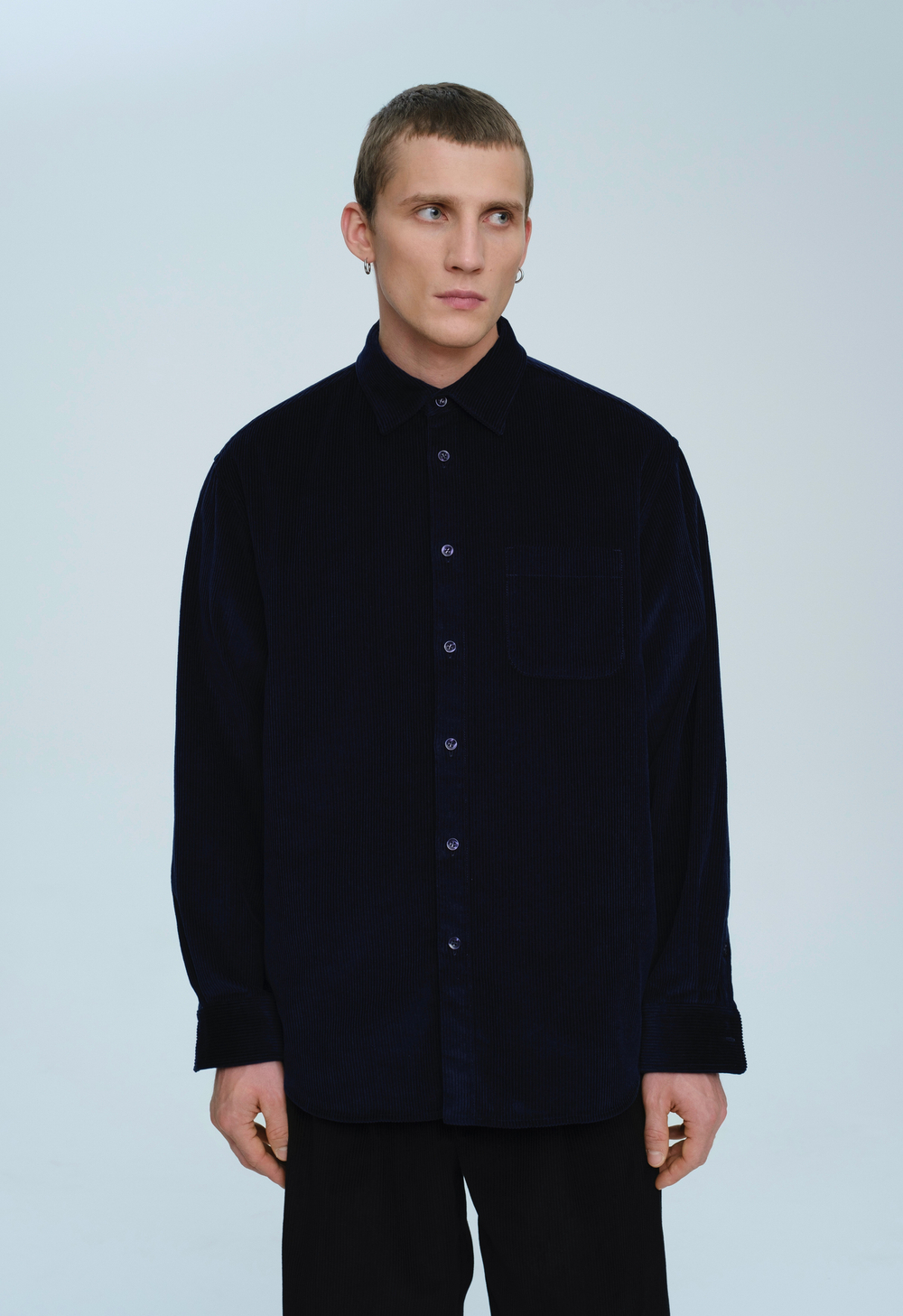 Рубашка из вельвета | dark blue