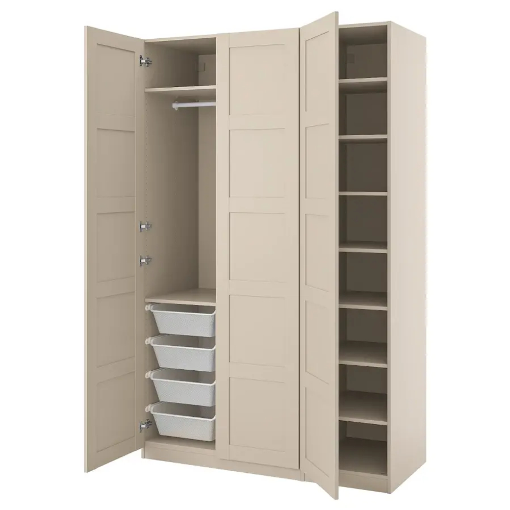 Гардероб - PAX / BERGSBO IKEA/ПАКС/  БЕРГСБО  ИКЕА,  237х150 см, бежевый