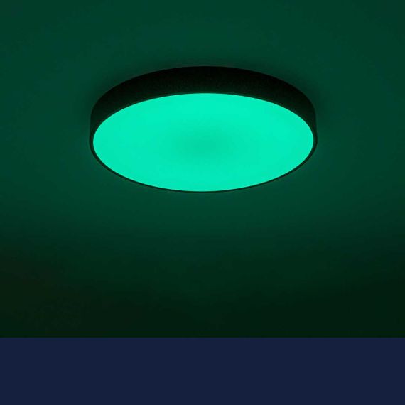 Потолочный светодиодный светильник с пультом ДУ Citilux Купер RGB Черный CL72470G1