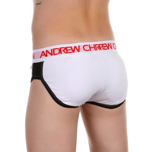 Мужские трусы брифы белые с задним пуш-ап Andrew Christian Active Shape White Brief