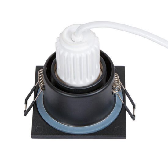 A2858PL-1BK Светильник потолочный встраиваемый HELM MINI для MR11 70x70x40мм черный IP44 монтаж Ø60мм