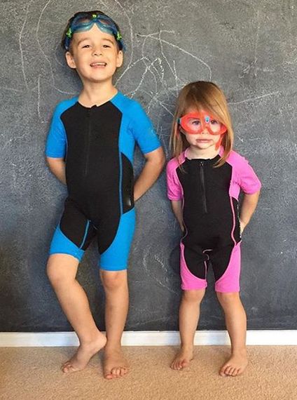 Детский гидрокостюм FanDiver Junior короткий 2 мм синий