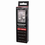 Кабель USB 2.0-Lightning 1 м SONNEN Premium медь для iPhone/iPad передача данных и зарядка (2 штуки в упаковке)