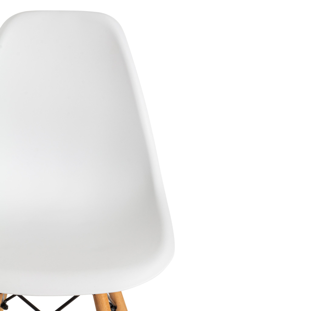 Стул CINDY (EAMES) (mod. 001) дерево бук/металл/сиденье пластик, 51x46x82см, white (белый)