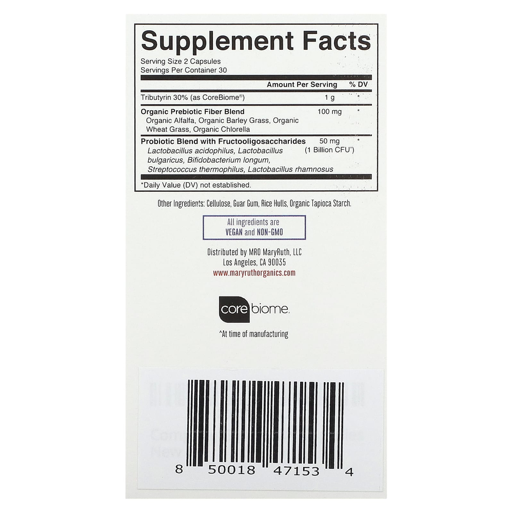 MaryRuth's, Complete Gut Health, 3-в-1, 60 капсул