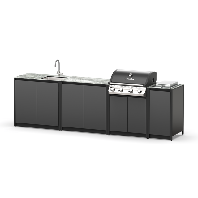 Барбекю комплекс Lounge F-106SGP, 3 м, черный/серый каспий