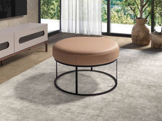 Банкетка из коричневой кожи 5190