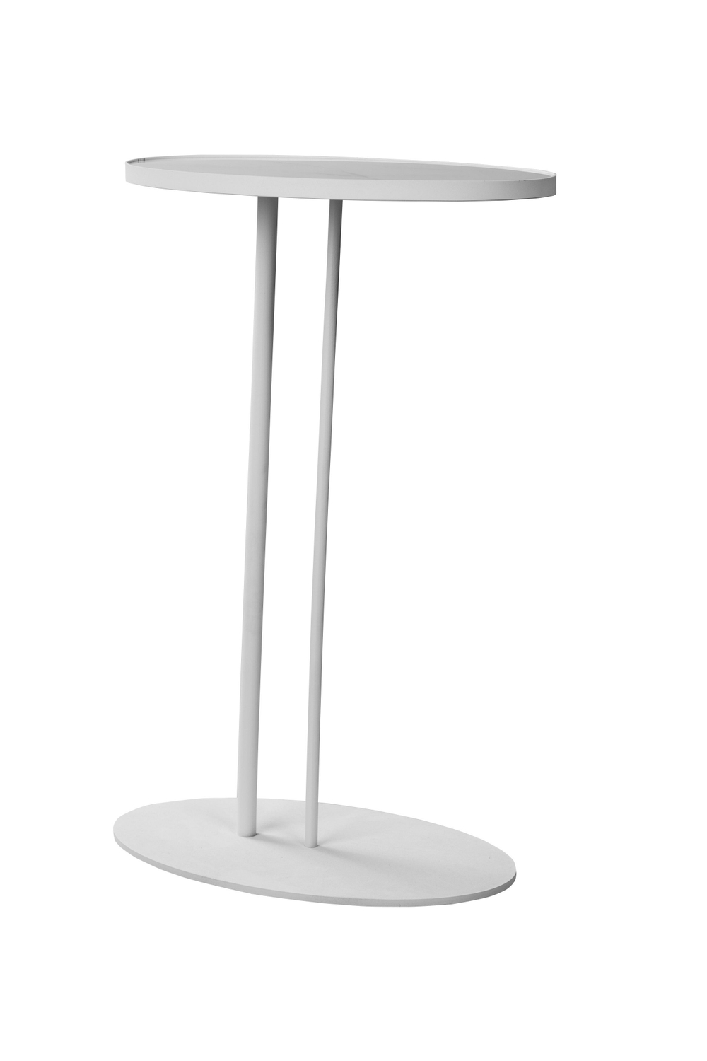 Журнальный столик Stone овальный 015, белый (арт. 015 А015.2 D01)