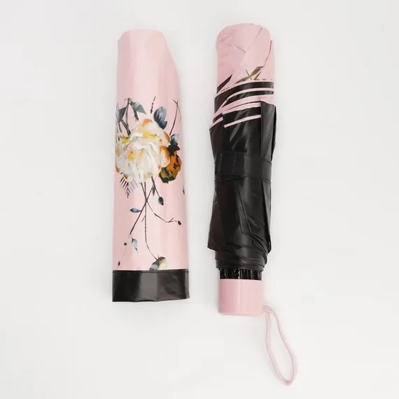 Зонт механический «Нежные цветы», 4 сложения, 8 спиц, R = 49 см, цвет МИКС