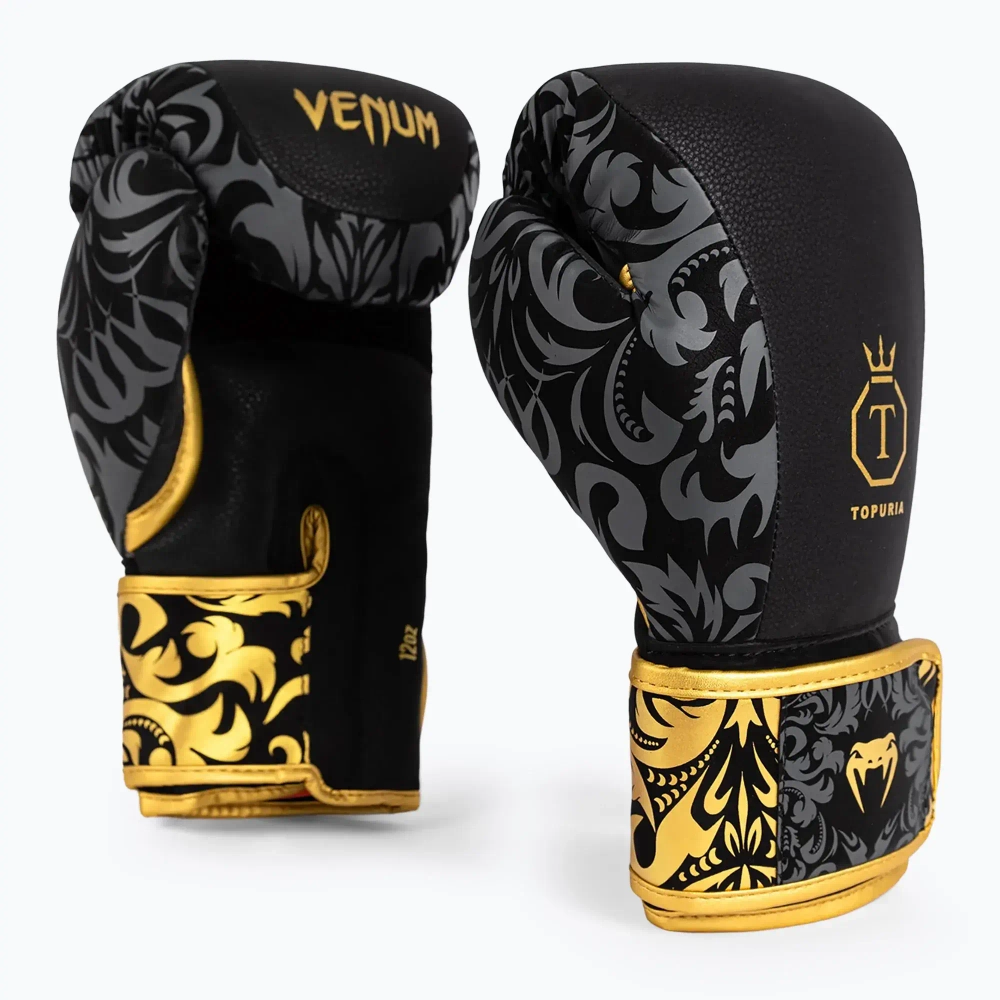 Боксёрские перчатки Venum x Ilia Topuria Unmatched Boxing black/gold