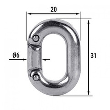 Звено ремонтное для цепи 6 мм, нерж. сталь AISI316