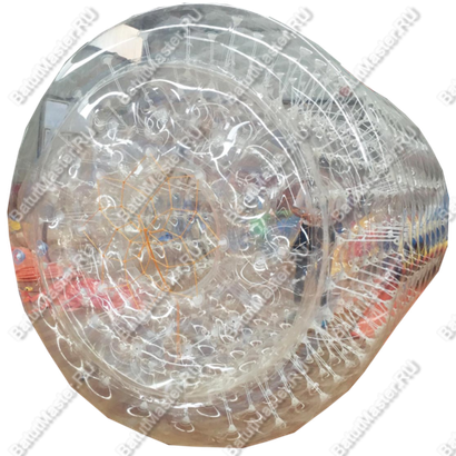 Аттракцион Водный роллер "Прозрачный" ТПУ, c цветными держателями , 2.6*2.2*2.2 м