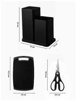 Набор кухонных принадлежностей с ножами премиальный 19 предметов