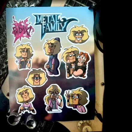 Стикерпак Metal Family. Глэм