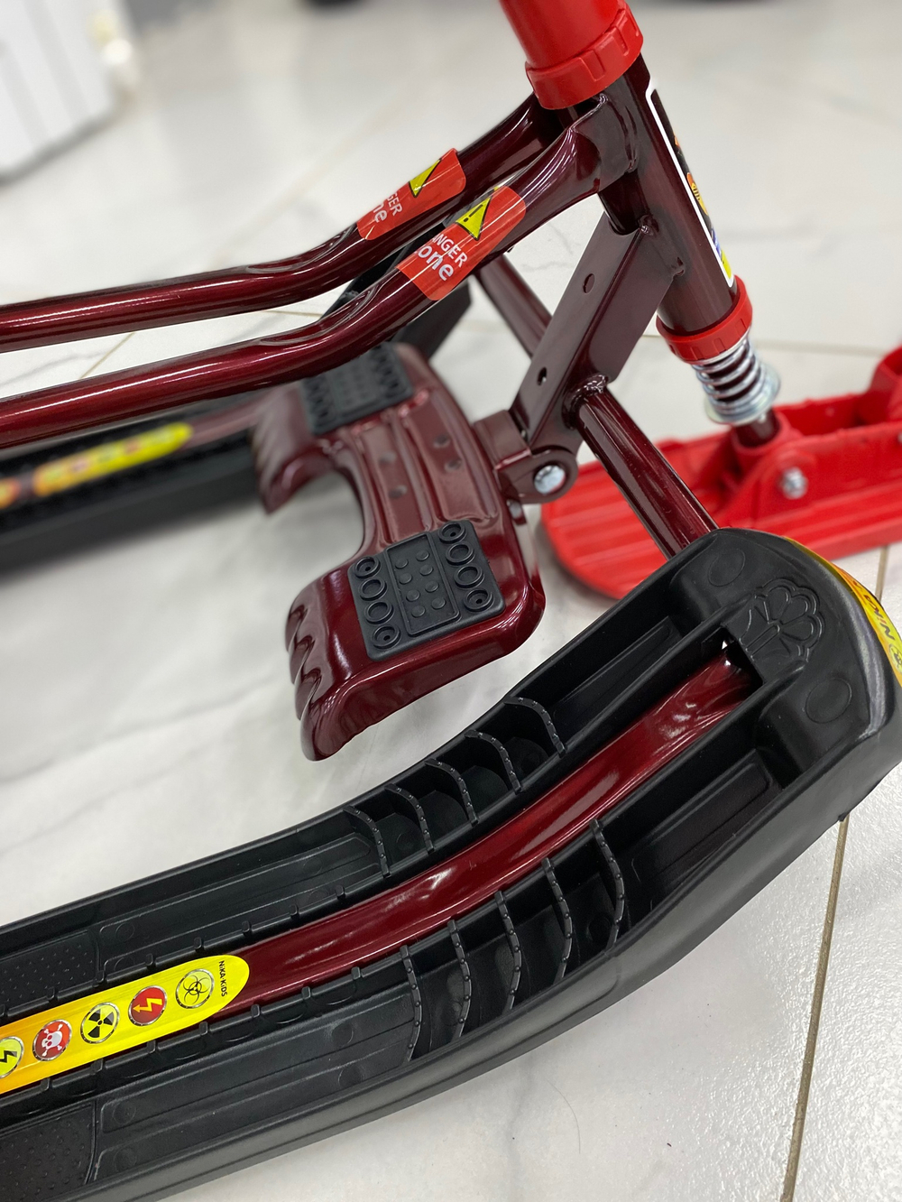 Снегокат «Тимка спорт 4-1» со спинкой рисунок сиденья: с роботом (арт. ТС4-1/Р2)