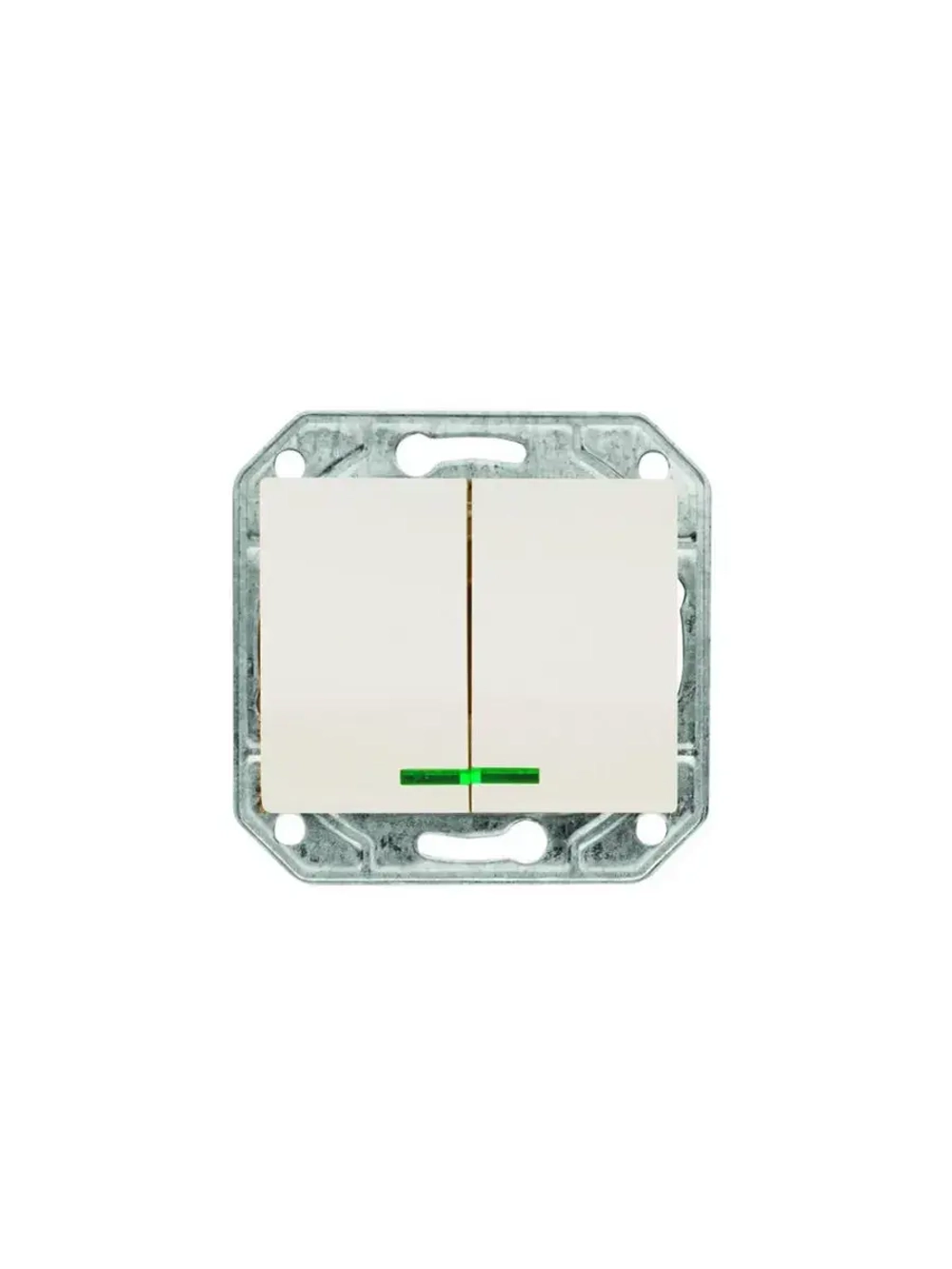 Выключатель 2-кл с подсветкой ProfiTec Corsa бежевый