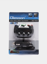 Разветвитель авто Olesson NO.1632 (3розетки /120W) LED