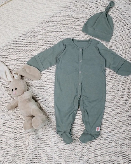 Слип хлопковый + шапочка полынь