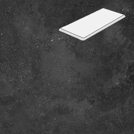 Угловая ступень с фаской Lifebrick Limestone Black 900x330x20