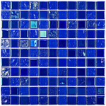 Мозаика стеклянная Bondi dark blue-25/Бонди темно-синий-25 (25х25) 300х300х4 мм (шт)