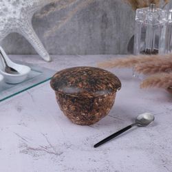 Емкость для подачи 260 мл с крышкой d 9,5/4,5 см h8,5 см Dark Brown Mushroom Frutti di Mare P.L. [1]