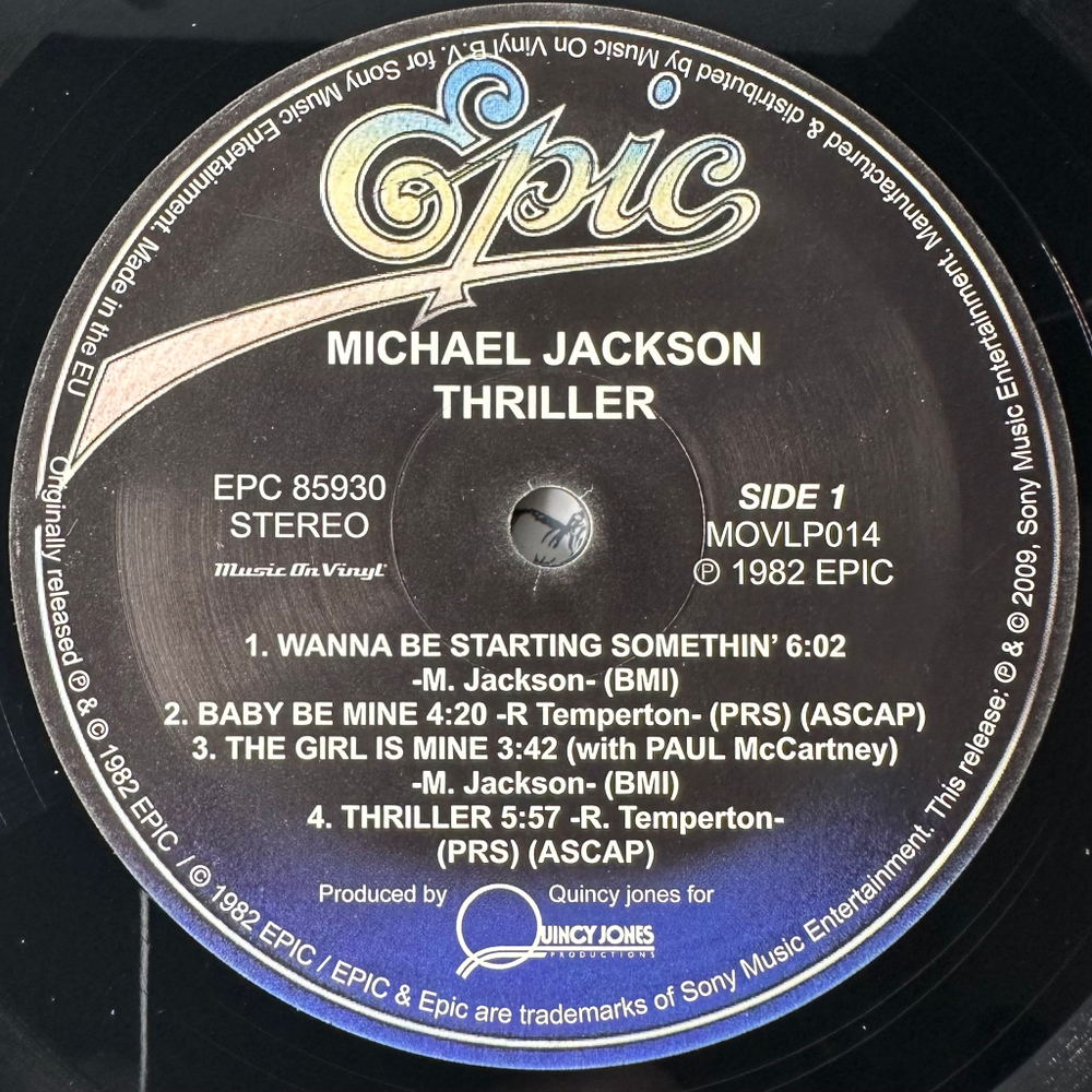 Michael Jackson ‎– Thriller (Европа 2009г.)