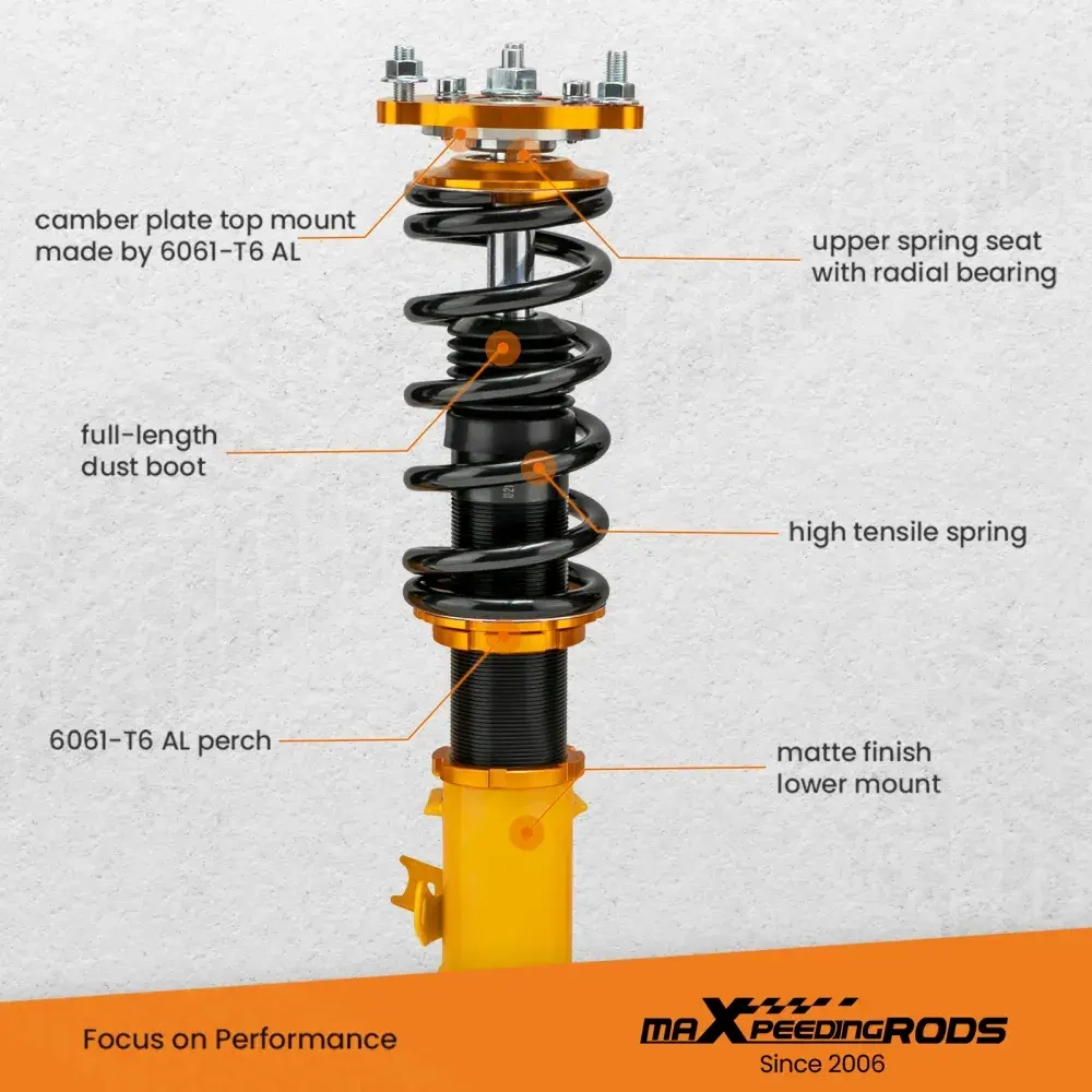 Racing Coilover Struts Shocks подходит для автомобиля Honda Civic EX LX Sedan 2006-11 Adjustable