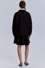 Куртка из габардина с вельветовым воротником