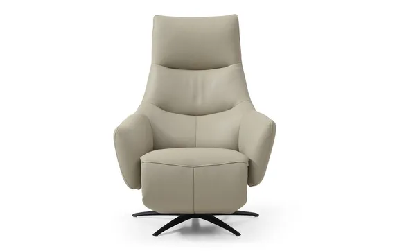 Кресло с электро-реклайнером Everse, бежевая кожа