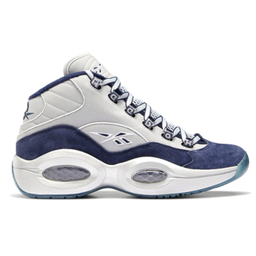 Reebok Question Mid Georgetown MID Топ Баскетбольные кроссовки Мужские Серый Синий