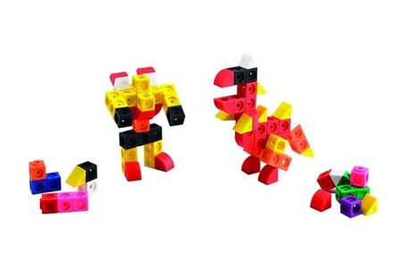 Математические кубики, 2 см (200 шт). Набор  с заданиями для конструирования.