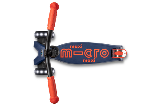 Самокат Maxi Micro Deluxe Pro LED синий/красный