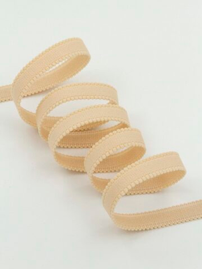 Резинка бретелечная бежевая матовая ширина 10 мм без учета фестона Lauma (Латвия)
