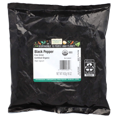 Frontier Co-op, Органический черный перец, мелкого помола, 453 г (16 унций)