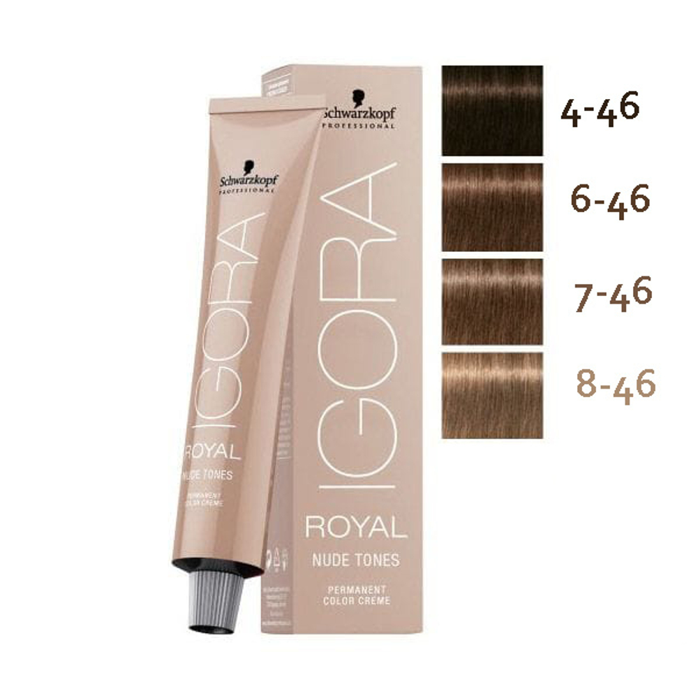 Краска для волос Igora Royal Nude Tones Collection 7-46 Schwarzkopf Professional, 60 мл