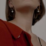 Серьги Union асимметричные, позолота