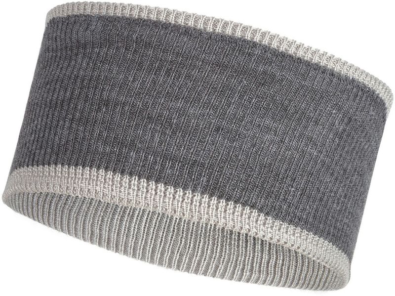 Повязка Buff Crossknit Headband Solid Light Grey Фото 3