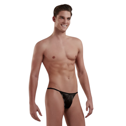 Мужские трусы стринги черный леопард  Doreanse BLACK PANTER 1326